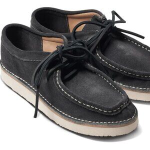 NEW BEEK Made In Mexico Suede Towhee Wedges in Charcoal for womens 825 8m4
